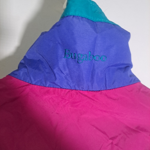 Vintage 90s Columbia Colourful Bugaboo Windbreaker Size Medium Pink Purple Blue - Picture 6 of 8